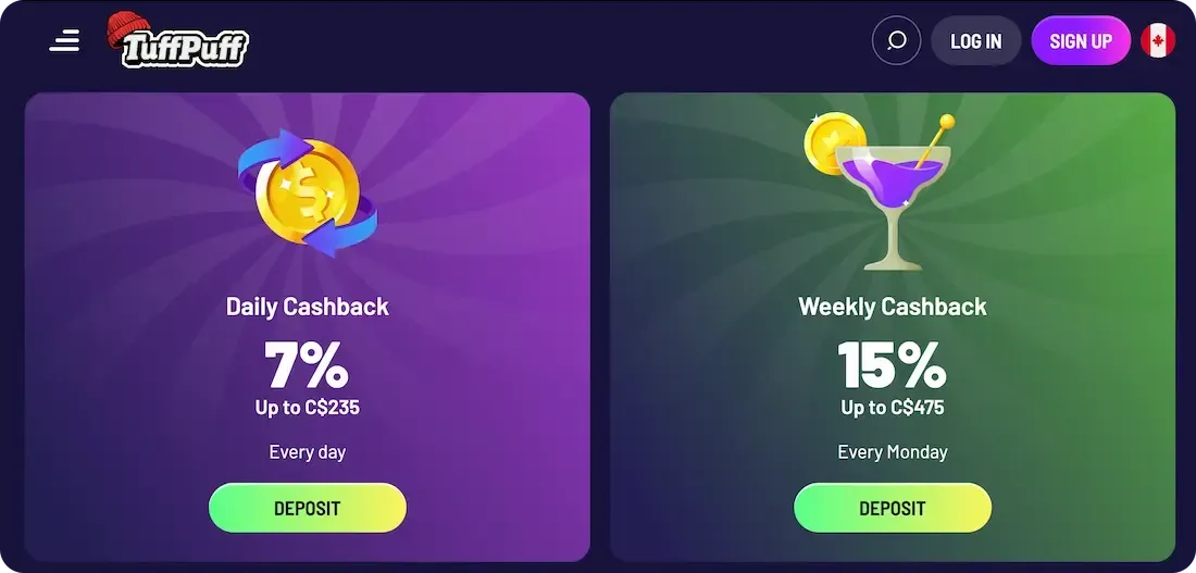 tuffpuff casino bonus all